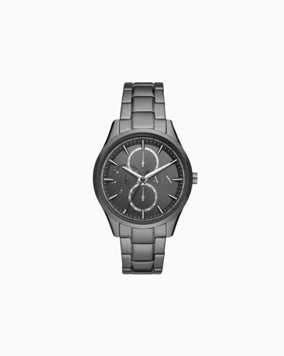 Armani Exchange Multifunction Watch In Black Steel