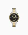 Armani Exchange Multifunction Watch In Two-tone Steel
