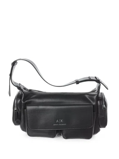 Armani Exchange Multi-pocket Shoulder Bag In Neutral