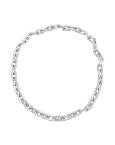 Armani Exchange Necklace Silver Size - Stainless Steel In Metallic