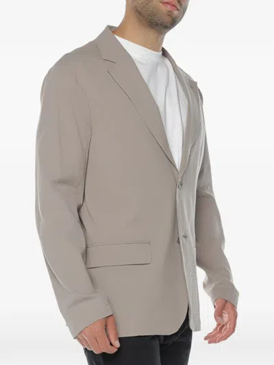 Armani Exchange Notch-lapel Blazer In Gray