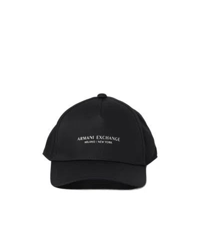 Armani Exchange Ny Logo Visor Hat In Blue