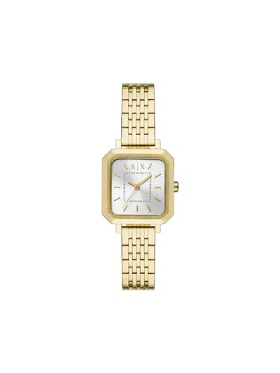 Armani Exchange Octagonal-case 27mm Watch In Gold