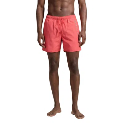 Armani Exchange Logo-print Drawstring Swim Shorts In Pink