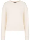 Armani Exchange Organic Cotton Sweatshirt In Neutrals