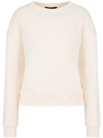Armani Exchange Organic Cotton Sweatshirt In Neutrals