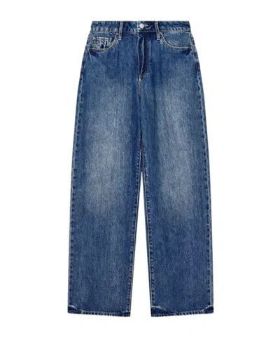 Armani Exchange Oversized Fit 5-pocket Pants In Rigid Cotton Denim In Blue