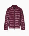 Armani Exchange Packable Quilted Down Jacket In Burgundy