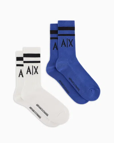Armani Exchange Packung Mit 2 Paar Socken Mit Logo In Blau