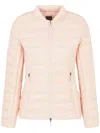 Armani Exchange Detachable-hood Puffer Jacket In Pink