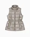 Armani Exchange Padded Sleeveless Jacket With A Coated Effect In Brown