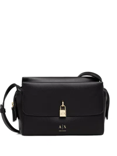 Armani Exchange Padlock-detail Cross Body Bag In Black