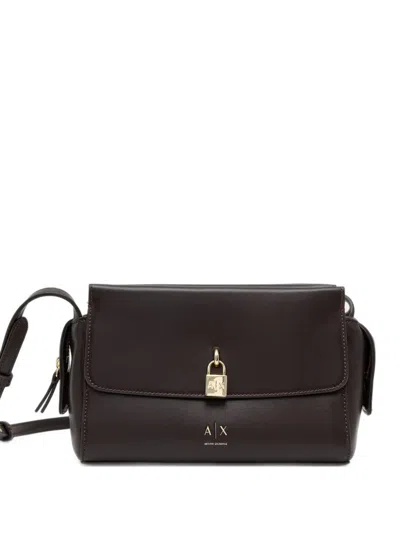 Armani Exchange Padlock-detail Cross Bodybag In Pattern