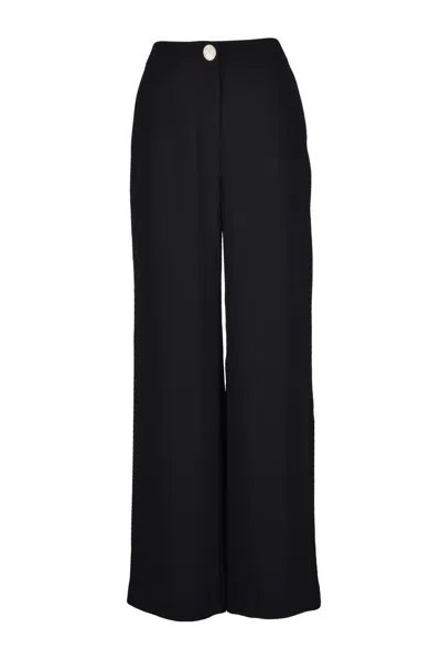 Armani Exchange Palazzo Trousers Polyester - Black