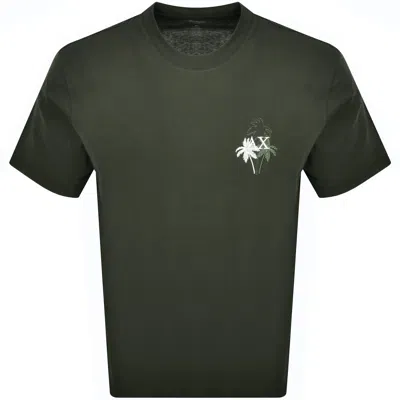 Armani Exchange Palm Tree T Shirt Black Ink