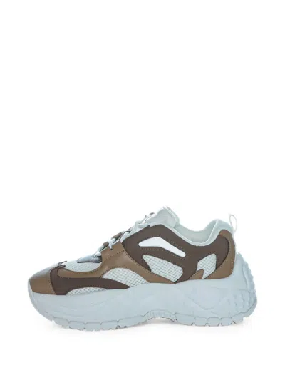 Armani Exchange Panelled Mesh Sneakers In Green