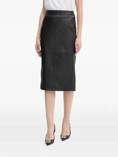Armani Exchange Panelled Skirt In Black