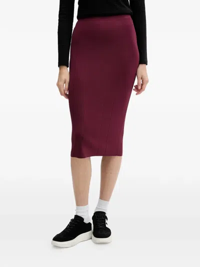 Armani Exchange Panelled Skirt In Brown