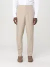 Armani Exchange Tapered High-waist Trousers In Beige