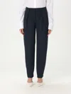 Armani Exchange Soft Trousers With Pleats In Blue