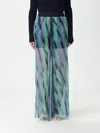 Armani Exchange Abstract-print Wide-leg Trousers In 浅蓝色