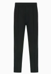 Armani Exchange Pipe-stitch Tapered Trousers In Green
