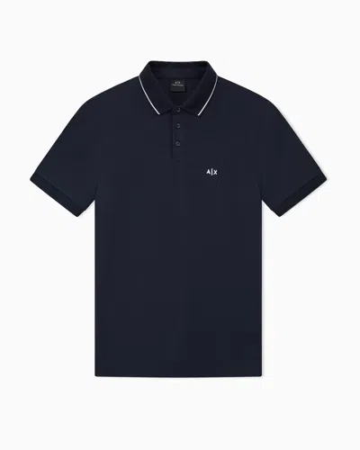 Armani Exchange Pants With Pleats In Blue
