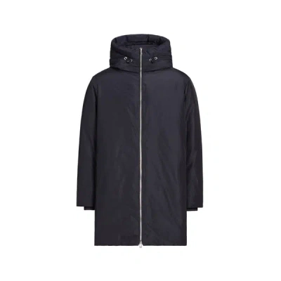 Armani Exchange Parka Longue À Capuche In Black