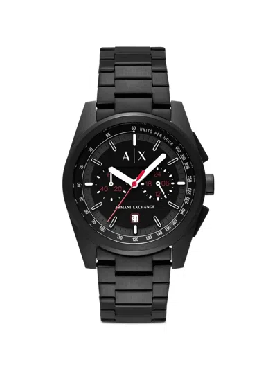 Armani Exchange Parker Chronograph 42mm Watch In Black