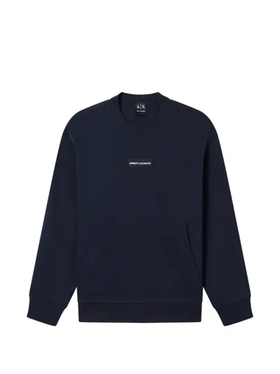 Armani Exchange Patch Pocket Sweatshirt In Blue