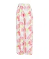 Armani Exchange Patterned Casual Pants In Pink