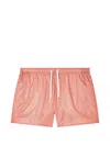 Armani Exchange Patterned Drawstring Swim Shorts In Orange