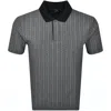 Armani Exchange Patterned Polo T Shirt Black In Gray