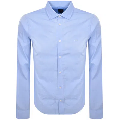 Armani Exchange Patterned Shirt Blue