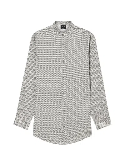 Armani Exchange Beige Regular Graphic Shirt In Neutral
