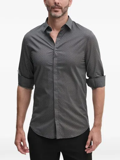 Armani Exchange Patterned Shirt In Gray