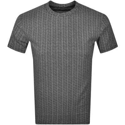Armani Exchange Patterned T Shirt Black