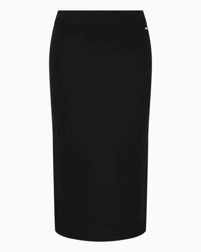 ARMANI EXCHANGE MIDI SKIRT IN KNITTED FABRIC