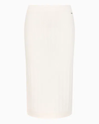 Armani Exchange Official Store Midi Skirts In White