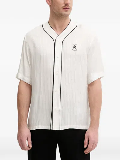 Armani Exchange Pinstripe Shirt In White
