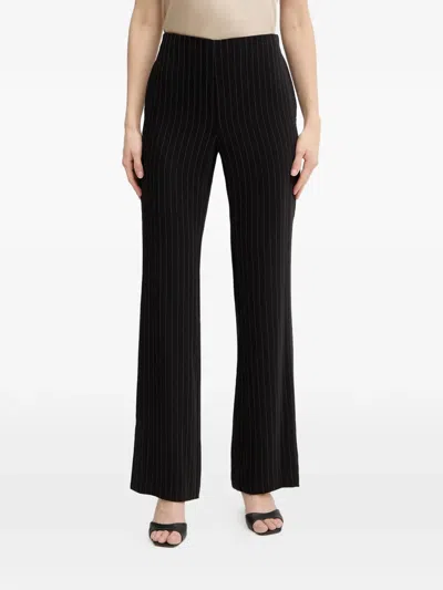 Armani Exchange Pinstriped Trousers In Black