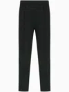 Armani Exchange Pipe-stitch Tapered Trousers In Black