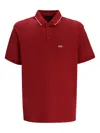 Armani Exchange Piped Logo Polo Shirt In Red