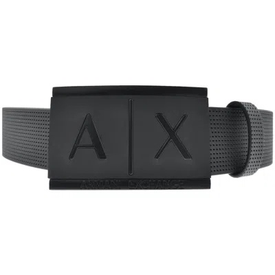 Armani Exchange Plate Belt Black