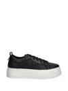 Armani Exchange Platform Sneakers In Black