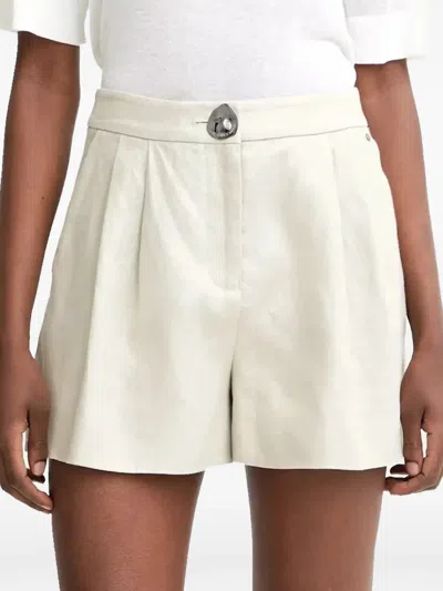 Armani Exchange Pleat-detail Shorts In White
