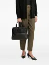 Armani Exchange Pleated-front Trousers In Green