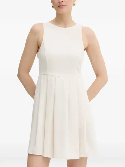 Armani Exchange Pleated Sleeveless Mini Dress In Multi