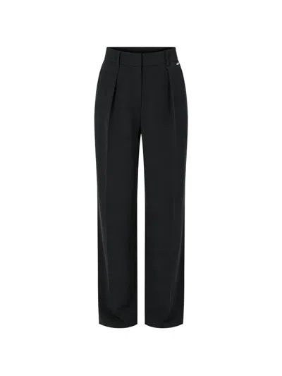Armani Exchange Pleated Straight-leg Trousers In Multi