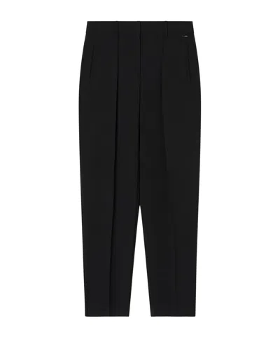 Armani Exchange Pleated Track Pants In Black